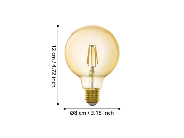 EGLO 12223, 4,9 W, 42 W, E27, 500 lm, 20000 h, Lämmin valkoinen