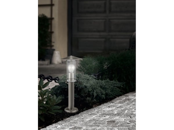 Eglo Lisio - Gulvlampe - 1 sokkel - E27 - sylinder - rustfritt stål, blank