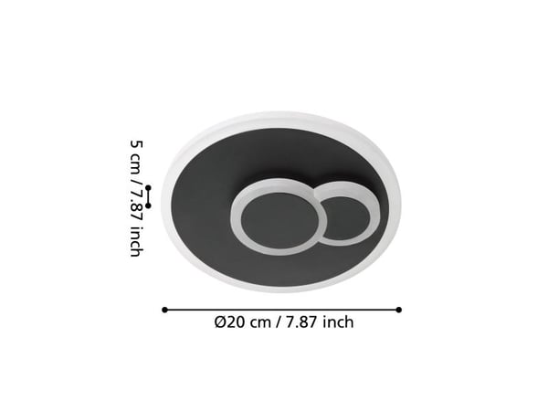 EGLO Cadegal, LED, IP20, Musta, Valkoinen