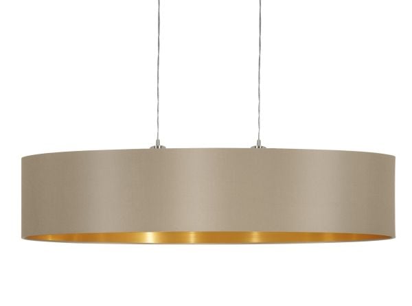 EGLO MASERLO, 2 ampuller, E27, IP20, Gull, Taupe / brun