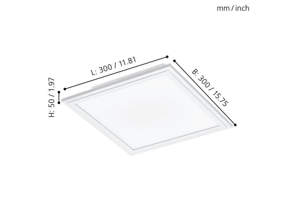 EGLO Salobrena 1, LED, 4000 K, 2100 lm, Hvit
