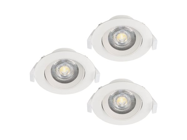EGLO SARTIANO innfelt spotlight i hvit, 3 stk