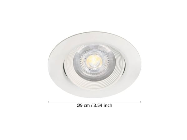 EGLO SARTIANO innfelt spotlight i hvit, 3 stk