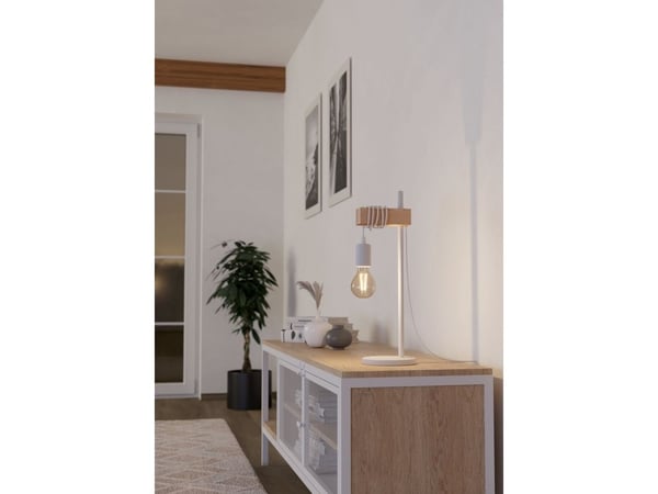 EGLO TOWNSHEND Bordlampe - eikefarget og hvit