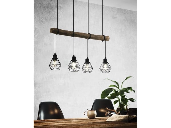 EGLO HORNINGSTOPS 1 langbord 4xE27 L710 sort/natur