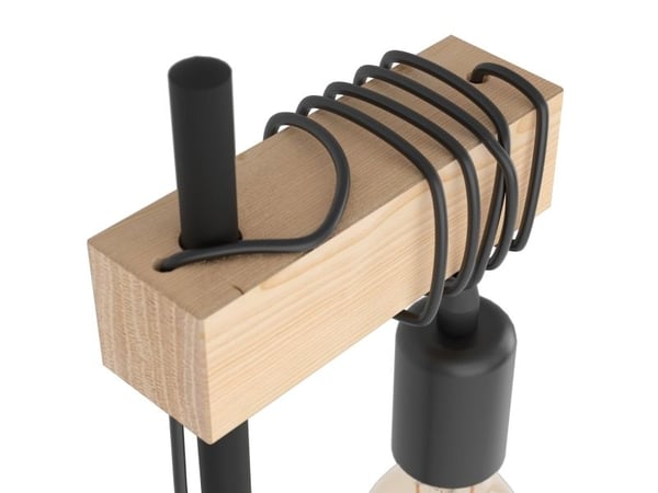 EGLO TOWNSHEND Bordlampe - Eik farget & Svart