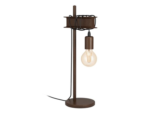 EGLO TOWNSHEND 4 bordlampe i moderne rustfarvet design med sort ledning