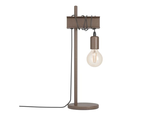 EGLO TOWNSHEND 4 bordlampe i moderne rustfarvet design med sort ledning