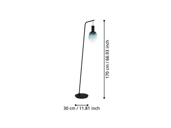 EGLO CRANLEY FLOOR E27 H1700 MUSTA