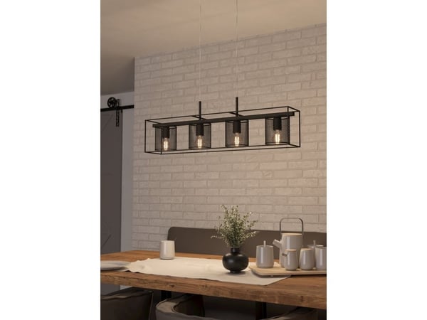 EGLO CATTERICK LÅNGBORD 4L E27 SVART