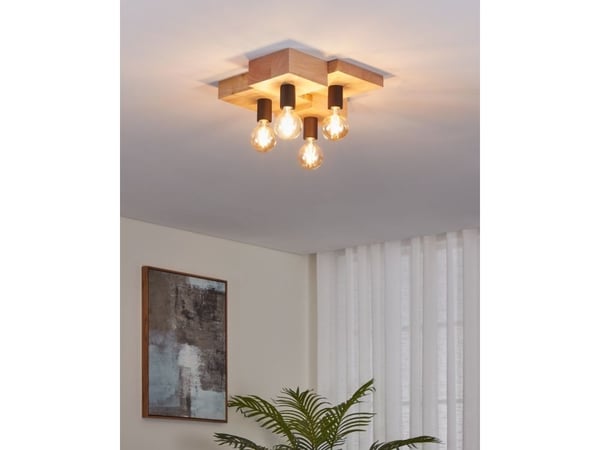 EGLO HALKIN LOFT 4L E27 SORT/TRÆ