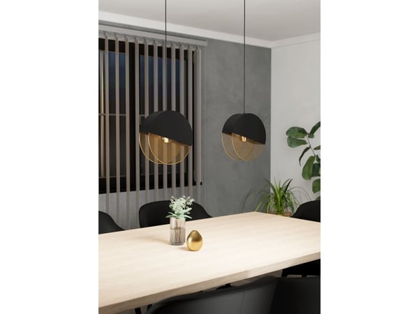 EGLO MUMBLES PENDEL 2XE27 L860 SVART/GULL