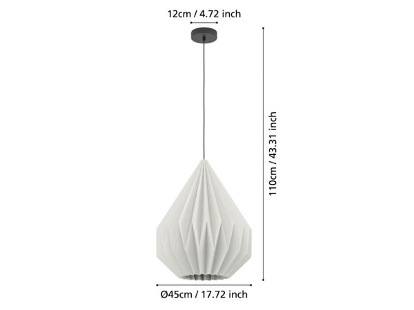 EGLO MINTING pendellampe i hvitt og svart