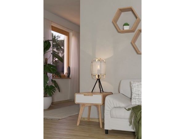 EGLO SURFLEET BORD E27 VIT/BAMBU