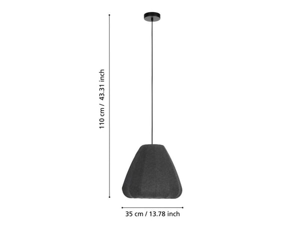 EGLO BARLASTON ANheng Ø350 E27 GRÅ