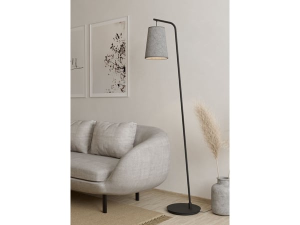 EGLO ALSAGER FLOOR E27 SVART/GRÅ