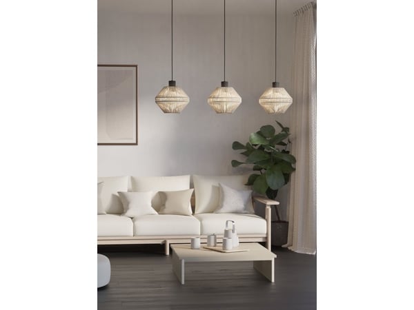 EGLO MIDSUMER LANGBORD L920 3XE27 SVART/CREME