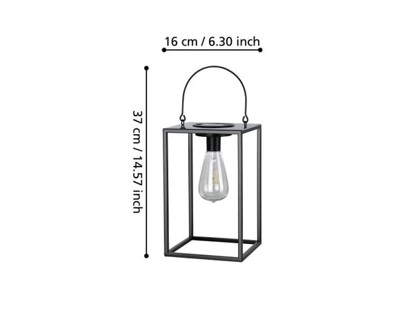 EGLO SOLCELLE BORDLAMPE H260 600MA 8LM SORT