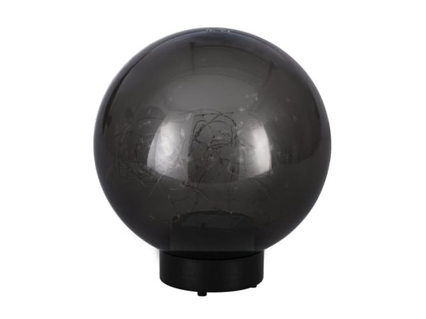 EGLO SOLCELL røykfarget ball - Svart