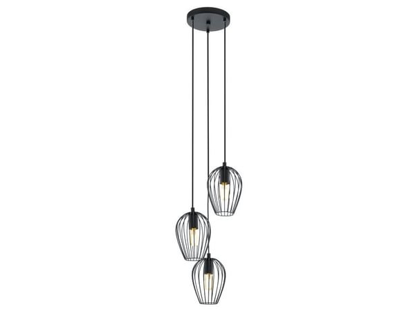 Eglo Newtown - Taklampe - 3 innganger - E27 - svart