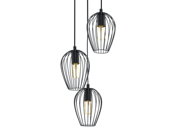 Eglo Newtown - Taklampe - 3 innganger - E27 - svart