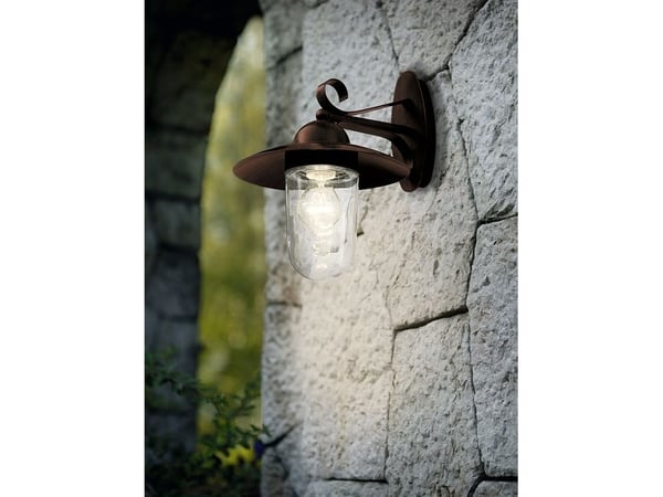 Eglo Milton - Vegglampe - 1 sokkel - E27 - blank, antikkbrun