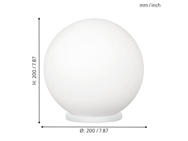 EGLO RONDO BORD Ø200 BS/OPAL