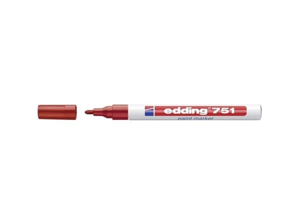 Paintmarker edding 751, röd