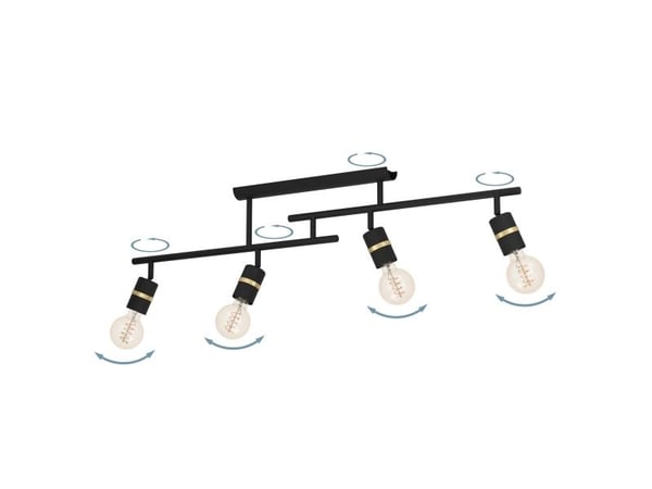 EGLO LURONE, LED, E27, IP20, Svart, mässing