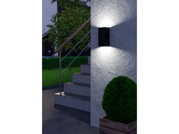 EGLO EREMITANA utendørs vegglampe i svart galvanisert stål
