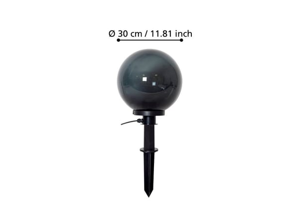 EGLO Monterollo Smoke, Gulvlys, Sort, Plast, IP44, Hage, II