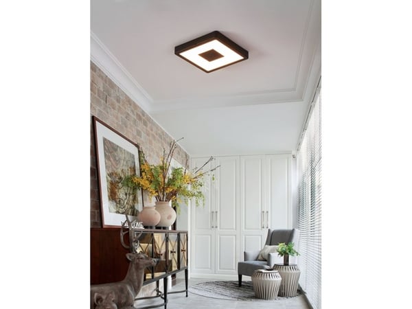 EGLO Iphias 2, LED, Ikke-utskiftbare pærer, 3000 K, 2000 lm, IP44, Sort, Hvit