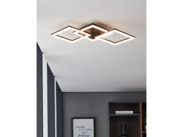 EGLO Paranday-Z, Smarttaklampe, ZigBee, Sort, Hvit, LED, Plast, Stål, Hvit