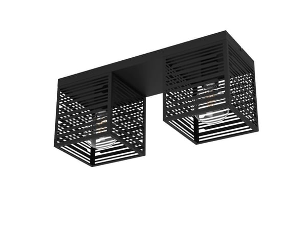 EGLO PIEDRITAS LOFT 2XE27 515X180 SORT