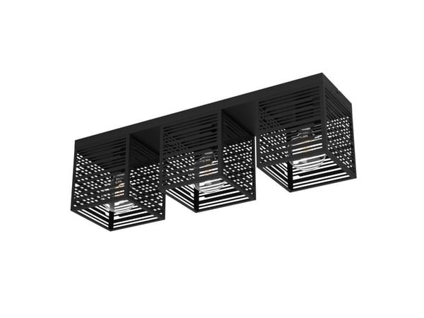 EGLO PIEDRITAS LOFT 3XE27 730X180 SORT