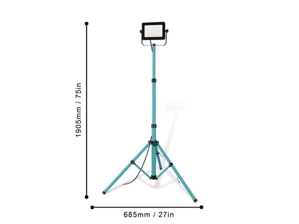 EGLO arbeidslampe m/stativ 50 W 4500 lm IP65 turkis