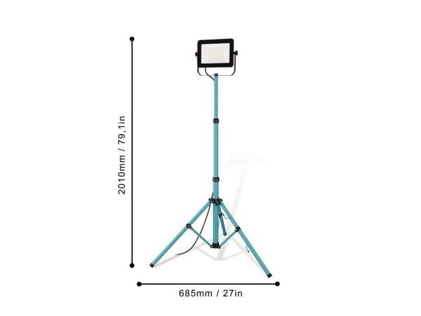 EGLO arbeidslampe m/stativ 100W 9000 lm IP65 turkis