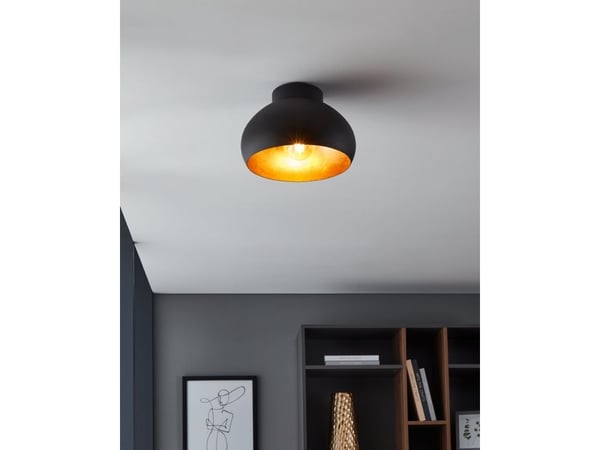 EGLO MOGANO 2 KATTO E27 Ø280 MUSTA/KULTAA