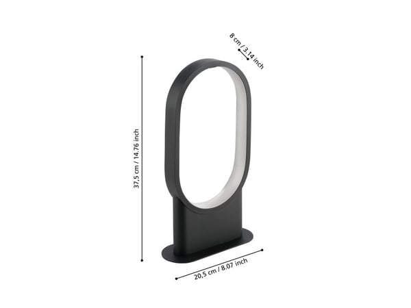 EGLO Codriales, Sort, Hvit, Aluminium, Plast, IP20, II, 10,8 W, LED
