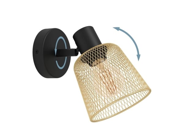EGLO COSLADA VÆG E27 SORTERA RÖRA