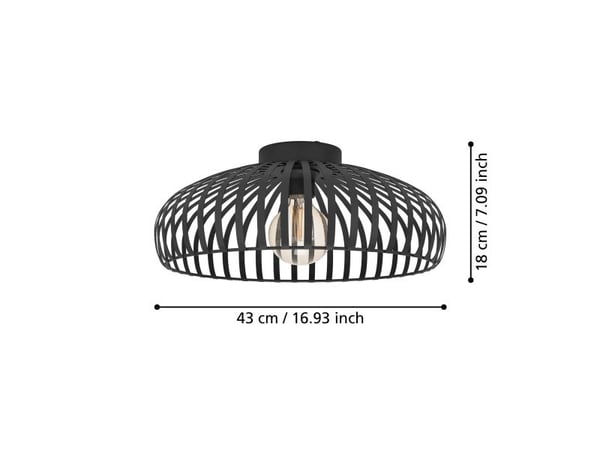 EGLO MOGANO 3 LOFT E27 Ø430 SORT