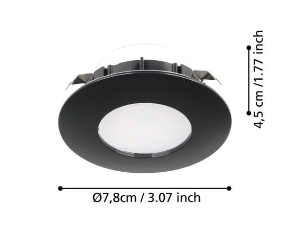 EGLO PINEDA, LED, 360 lm, 220-240 V, Sort