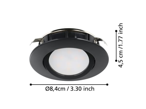 EGLO PINEDA, LED, 360 lm, 220-240 V, Sort