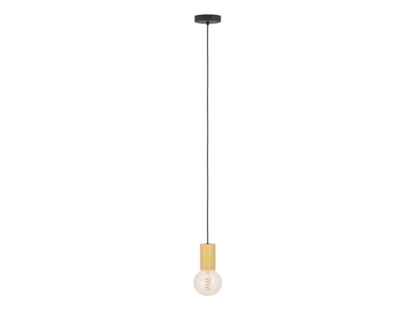 EGLO POZUETA 1 PENGEL E27 SORT/NATURLIGE
