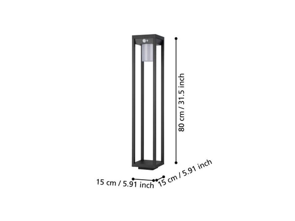 EGLO MARTANO SOLCELLE STANDER SENSOR 340LM 2000MA SORT