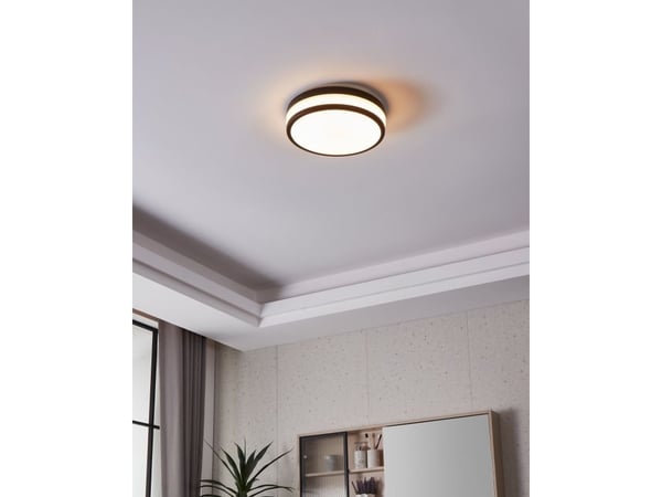 EGLO LED PALERMO, LED, 3000 K, 2100 lm, IP44, Sort, Hvit