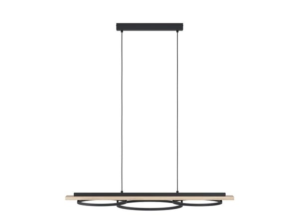 EGLO BOYAL LANGBORDSDIMMER SVART/NATUR FSC