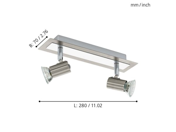 EGLO ROTTELO SPOT 5W 2L BS/KROM