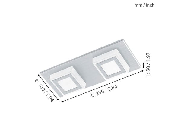 EGLO MASIANO LOFT 2L ALU