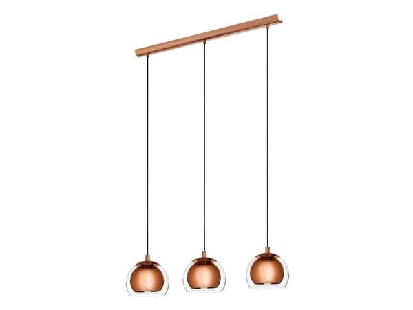 EGLO ROCAMAR PITKÄ PÖYTÄ 3L KUPARI/SELKEÄ
